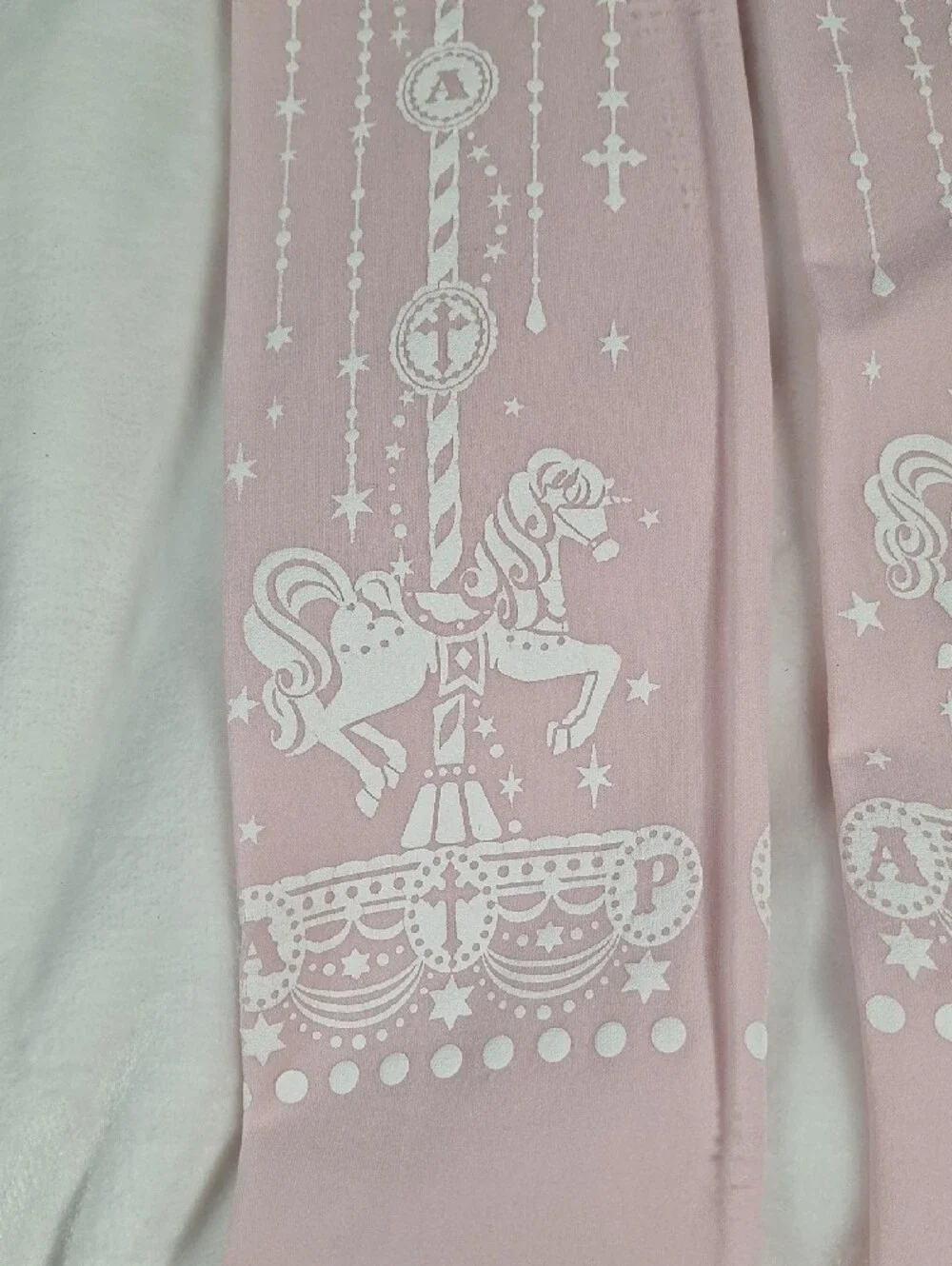 Angelic Pretty Pink Carousel Horse Print Tights | Sweet Lolita Accessory 🎠🎀